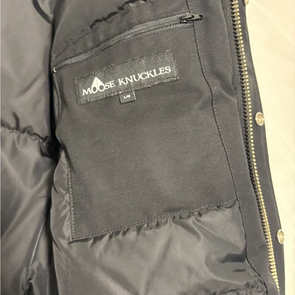 Moose Knuckles Black Ski Jacket with Fur Hood - Picture 6 of 16